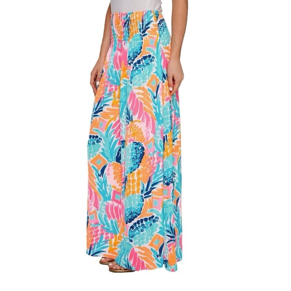 Lilly Pulitzer Bohdi Maxi Skirt Multi Goombay Smashed L - Picture 1 of 8